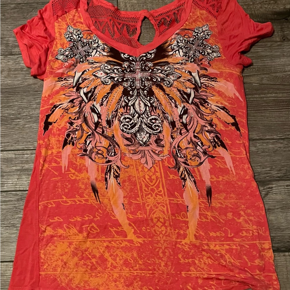 Angels and Diamonds Orange top
